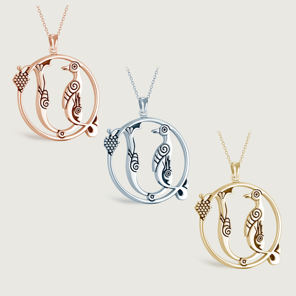 "A" (Ա) Bird-Letter Pendant