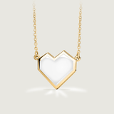 Golden Ararat Heart Enamel Necklace