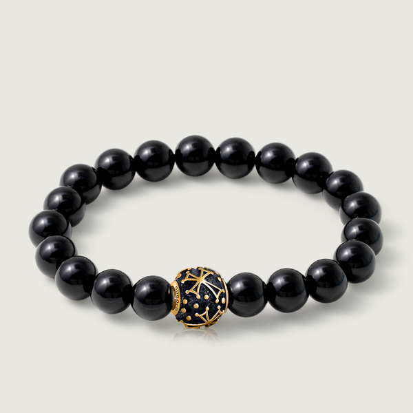 Onyx Bracelet with Charm